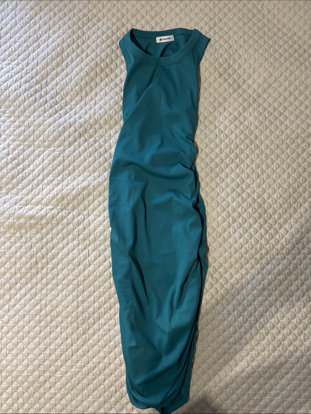Sleeveless Teal Bodycon Dress